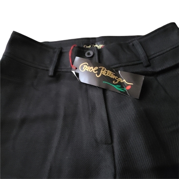 NWT Carol Patterson MEDIUM black wide leg pants TSC tweed lagenlook normcore - Picture 4 of 8